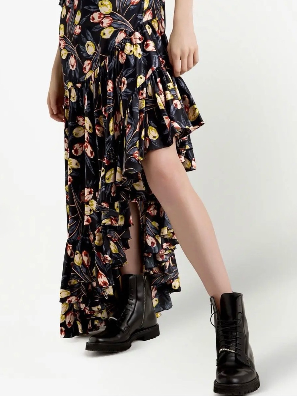 Cinq a Sept Kossa Silk Asymmetric Maxi Dress 2 - Picture 4 of 14